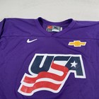Vintage Nike Usa Hockey Practice Jersey Mens Xl Purple 90s Team Chevrolet Canada