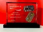 Very Rare Coca-cola Veterans Day Acrylic Desktop Plaque  165 Of 200 Made