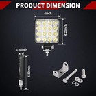 2x 4inch Led Headlight 12v Ip68 Work Lights Fit Various Jcb John Deere Tractor