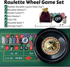 Roulette Wheel Game Set With 16  Black Wheel   35 x18  Green Mat - Casino Tablet