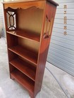 Nice Vintage Mahogany Bookshelf Bookcase W fretwork Side On Top Shelf 0 S h