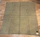 Wwii Japanese Army Wool Field Blanket W  Tag - Very Good Condition 