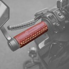 Leather Suede Motorcycle Handlebar Grips Holsters Cover Soft Non-slip Vintage
