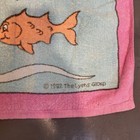 Vintage 1992 Barney Beach Towel 55   x29   snorkeling Underwater Fish Colorful Read