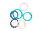 60 Assorted Rings Shear Sizers Prepacked Rubber Fits Finger Holes Free Shipping