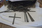 Lot Of 300  Vintage Antique Square Cut Nails 3  Long Straight Nails