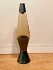 Retro 1997 Lava Lamp Lite 16      Clear Liquid Black Lava   Black  Base   Cap Vgc