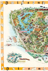 Disneyland Usa Park 1958 Map Frontierland Adventureland Main Street Poster