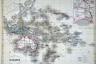 1877 Dumas-vorzet Map - Oceania Australia New Zealand Hawaii East Indies Pacific