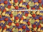 Lot Of 8 Half Yards Summer Picnic Patch Fruit Apples Watermelon Cotton Fabric