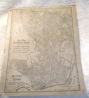 Vintage el Paso  Tx city Map Includes Advertisement el Paso National Bank 1930 s