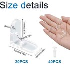 L Brackets Transparent 20pcs Clear Acrylic Corner Bracket 90 Degree Support S   