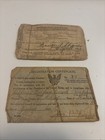 Vintage World War I   Wwii Paper Draft Card Registration Certificates