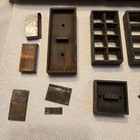 Antique Letterpress Printers Furniture 80  Metal Blocks Pat Feb 6 1912
