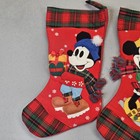 Vintage Disney Mickey Minnie Stocking 1990s Felt 3d 20 