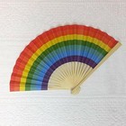 Quasimoon 9  Rainbow Multi-color Paper Hand Fans For Weddings  Parties  Premi   