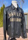 Harley Davidson Men 100th Anniversary Leather Jacket Black 2xl Euc