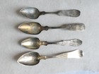 Four American Coin Silver Spoons  assorted Makers    60 0g