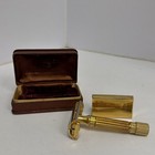 Vintage Gillette Gold Aristocrat Razor With Case