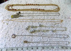 Large Lot Of Vintage To Now Necklaces Chains And Pendants 9 Total 