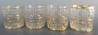 Shoji Trellis 22k Gold Old Fashion rocks Glasses Imperial Glass Set Of 4