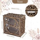 Wooden Wedding Card Box For Reception Rustic Gift Card Box Holder With Slot A   