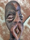 Antique Early 20th Century Heavy Dark Teak Wood Hand Carved Pacific Island Tiki