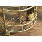 Better Homes   Gardens Fitzgerald Bar Cart With Matte Gold Metal Finish  2-tiers