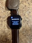 Apple Watch Series 12 46mm Black Aluminum Case Brown Leather Band Gps