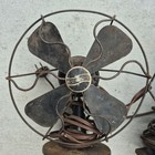 Antique Electric Western Original Fan Steel Cage Blade Tank Base Star Rite Lot 2