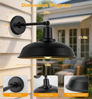 2-pack 15  Outdoor Gooseneck Barn Lights  Black Wall Light