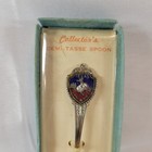 Texas Lone Star State Collectable Silver Demi-tasse Spoon Rodeo Souvenir In Box 