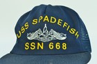 Uss Spadefish Ssn-668 Ball Cap Vtg Union Made Mesh Trucker Veteran Navy Hat