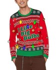 I Like Big Bulbs Ugly Funny Christmas Holiday Sweater Lights   Sound  New Med lg