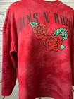 Guns N Roses Sweatshirt Plus14w 0x Red Pullover Womens Tie Dye Graphic
