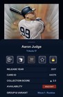 Digital  Bunt 2017 Topps Tribute Aaron Judge Rc Rookie  Limited To 1301cc Rare 