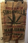 Vintage 90   s    red Hair       sinsemilla         marijuana    Collectible Burlap Sack 35x21