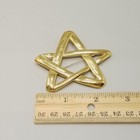 Vintage Monet Star Brooch Large Gold Tone Five Pointed Lapel Pin Signed
