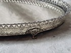 Vintage Silverplate Vanity Mirror Tray Perfume Display  Stand Regency Style