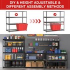 2-packs 48 x24 x72  5-tiers Heavy Duty Storage Shelves Adjustable Metal Shelving