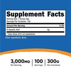 Nutricost D-aspartic Acid  daa  Powder 300g - Pure D Aspartic Acid Unflavored