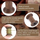 30pcs Antique Wooden Empty Spools  1 18  Empty Thread Spools Wooden Ribbon Spool