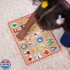 Melissa And Doug Lift And See Alphabet Wooden Peg Puzzle  26 Pcs 
