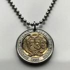 2019 Peru 2 Sol Coin Pendant Escudo Peruano Lima Arequipa Trujillo Cusco N003419