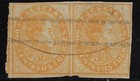Venezuela  1871  Scott 023  Pair  Used Ink  Good Edge  Ebve121