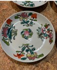 Four Antique vintage Famille Rose Chinese Plates   6 5 8  In Diameter 
