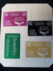 Aluminum 2 Sided Fcc Ham License Reference Copy Card  Amateur Radio 