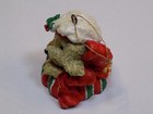 Tan Brown Puppy Dog Christmas Ornament Tree Holiday Poodle  Doodle Red Green 3 