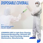 Disposable Coveralls Protective Suit Light Duty General Use Men Women White Lg