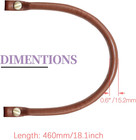 2 Pcs 0 6  Wide 15 7  Length Leather Purse Handles Replacement Brown Pu Leather